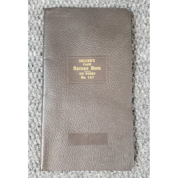 Vtg 60s 70s Sqibbs Class Record Book School Handwritten Notes Bookkeeping 1969 - Picture 1 of 9